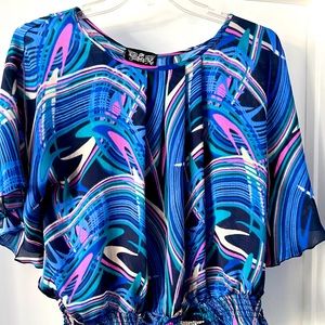 Sheer Colorful Blouse